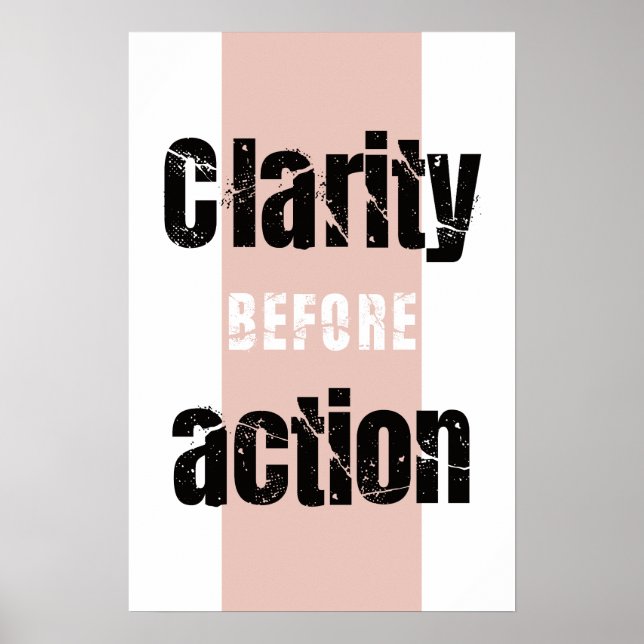 Clarity Before Action Minimalist Vertical Poster (Framsidan)