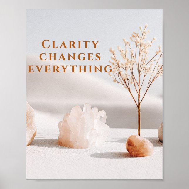 Clarity Changes Everything | Neutral Minimalist Poster (Framsidan)