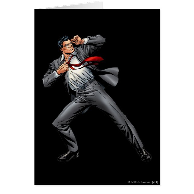 Clark byter till Superman Hälsningskort (Framsidan)