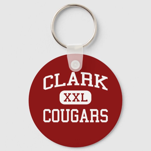Clark - Cougars - Clark High School - Plano Texas Nyckelring (Framsida)