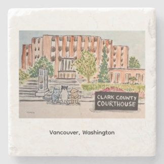 Clark County Courthouse Stone Coaster Stenunderlägg