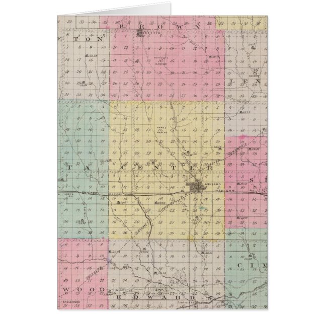 Clark County, Kansas Hälsningskort (Framsidan)