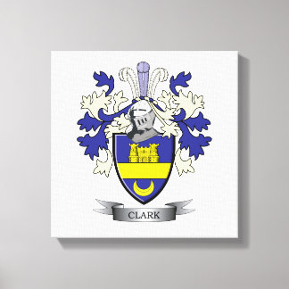 Clark Family Crest Jackar av Arm Canvastryck