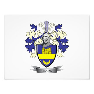 Clark Family Crest Jackar av Arm Fototryck