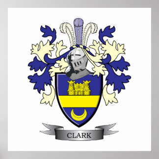 Clark Family Crest Jackar av Arm Poster