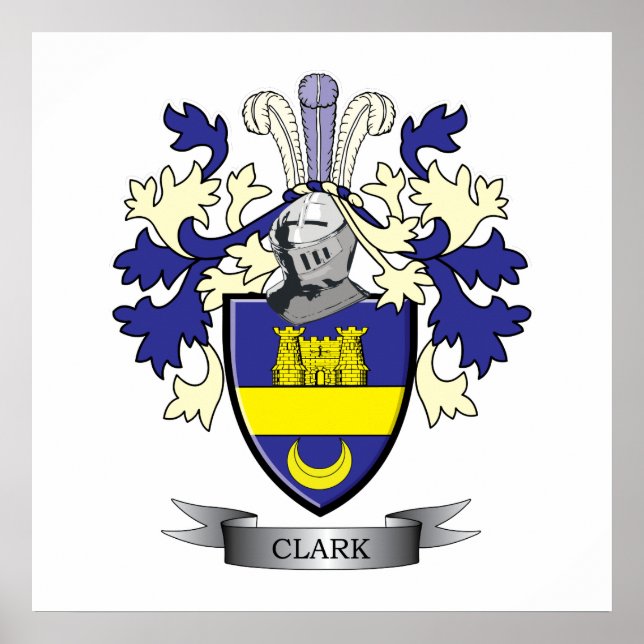 Clark Family Crest Jackar av Arm Poster (Framsidan)