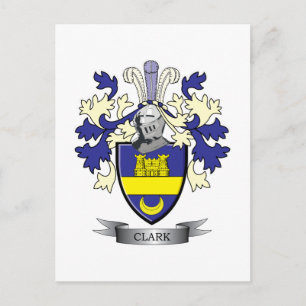 Clark Family Crest Jackar av Arm Vykort