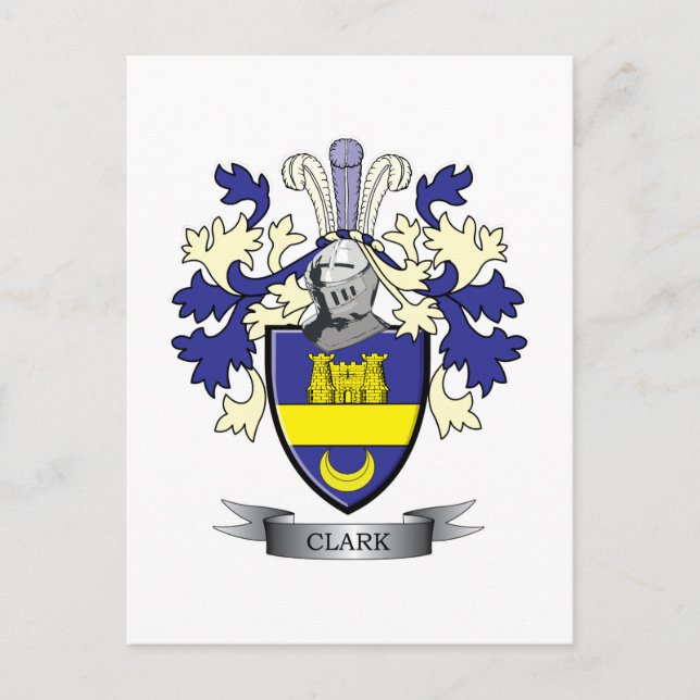 Clark Family Crest Jackar av Arm Vykort (Framsida)