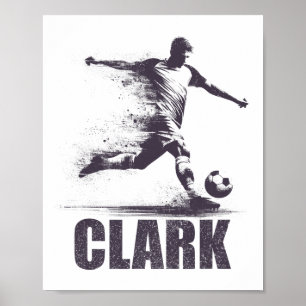 Clark Fotboll Pojkar Personlig Förnamn Clark Poster