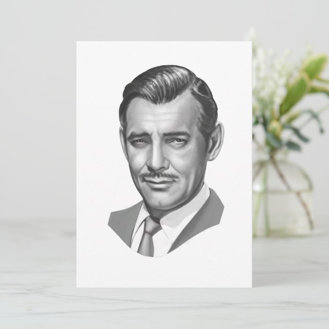 Clark Gable Greeting Card Inbjudningar (Stående Fram)