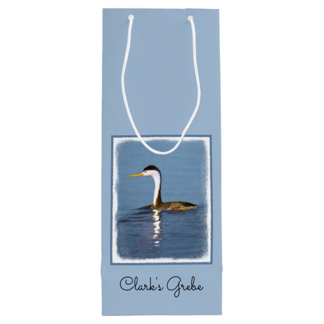 Clark Grebe Painting - Original Bird Art (Baksidan)