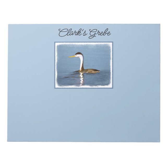 Clark Grebe Painting - Original Bird Art Anteckningsblock (Framsida)