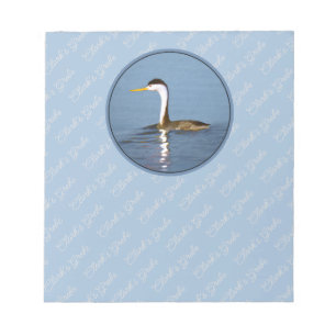 Clark Grebe Painting - Original Bird Art Anteckningsblock