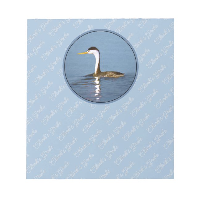 Clark Grebe Painting - Original Bird Art Anteckningsblock (Framsida)
