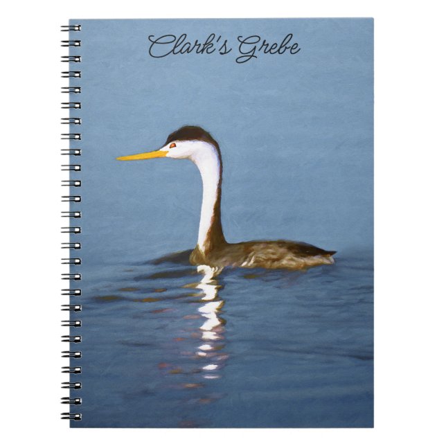 Clark Grebe Painting - Original Bird Art Anteckningsbok (Framsidan)