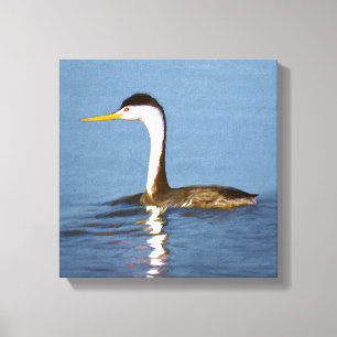 Clark Grebe Painting - Original Bird Art Canvastryck