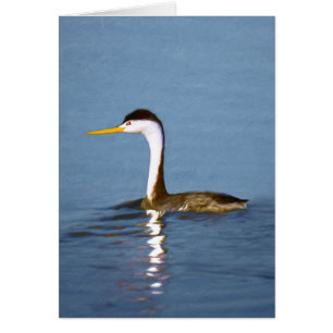 Clark Grebe Painting - Original Bird Art Hälsningskort