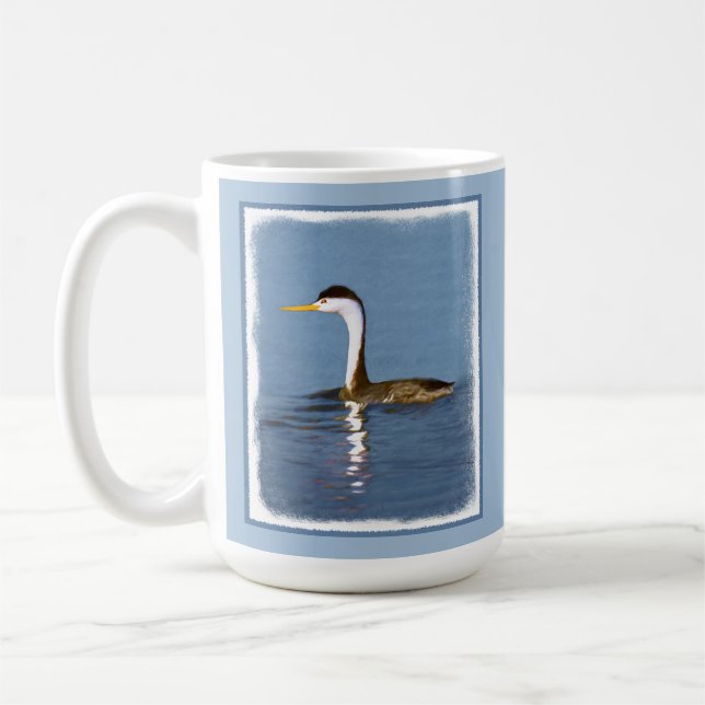 Clark Grebe Painting - Original Bird Art Kaffemugg (Vänster)