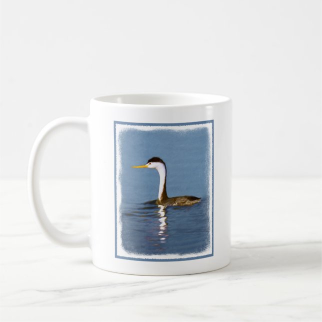 Clark Grebe Painting - Original Bird Art Kaffemugg (Vänster)