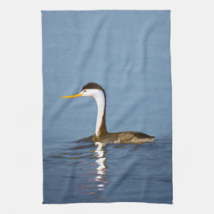 Clark Grebe Painting - Original Bird Art Kökshandduk