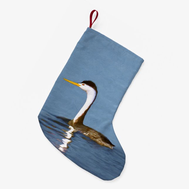 Clark Grebe Painting - Original Bird Art Liten Julstrumpa (Framsidan (Hängande))