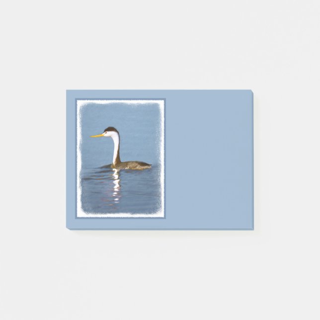 Clark Grebe Painting - Original Bird Art Post-it Block (Framsida)