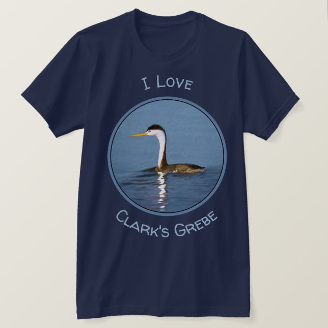 Clark Grebe Painting - Original Bird Art T Shirt (Design framsida)