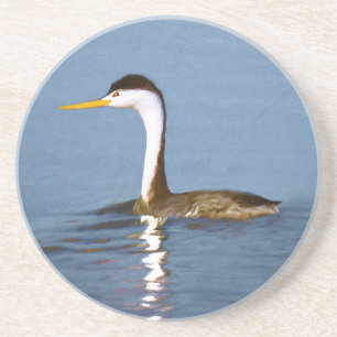 Clark Grebe Painting - Original Bird Art Underlägg