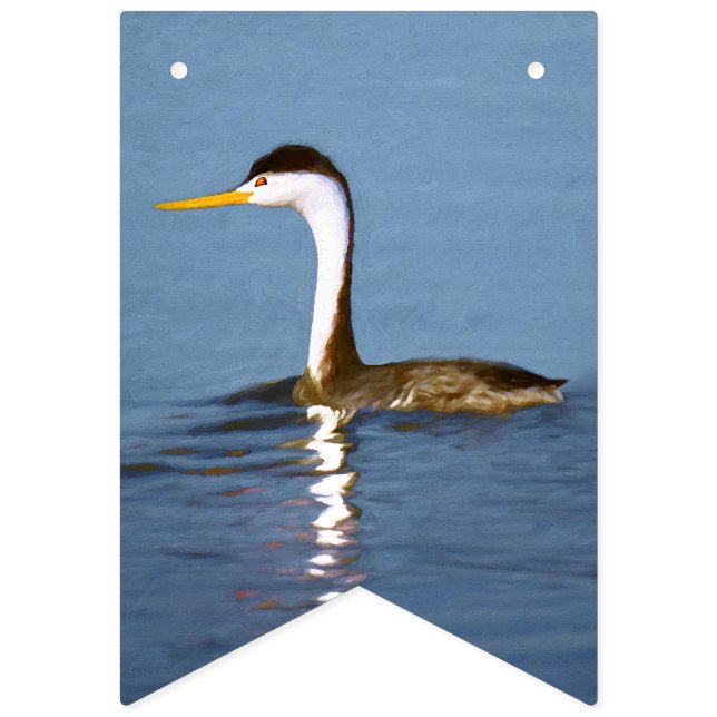 Clark Grebe Painting - Original Bird Art Vimplar (Första flaggan)