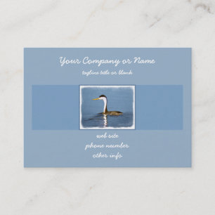 Clark Grebe Painting - Original Bird Art Visitkort