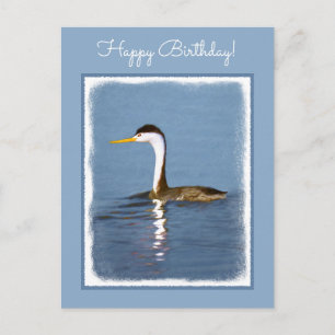 Clark Grebe Painting - Original Bird Art Vykort