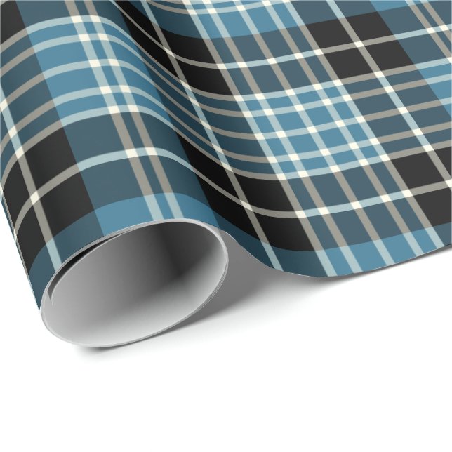 Clark Klan Tartan Presentpapper (Rullad Hörn)