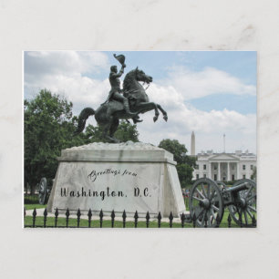 Clark Mills Andrew Jackson Lafayette Sq Washington Vykort