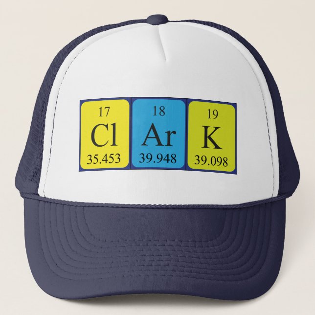 Clark Periodisk bord namn hat Truckerkeps (Framsida)