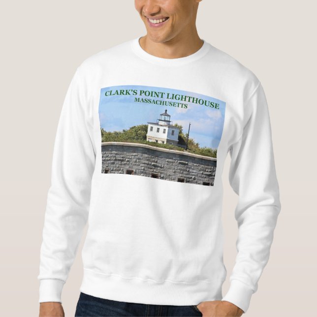 Clark Point fyr, Massachusetts Sweatshirt (Framsida)