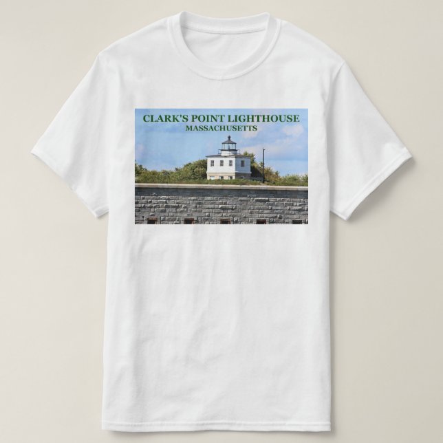 Clark Point fyr, Massachusetts T-Shirt (Design framsida)