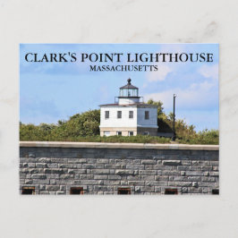 Clark Point Lighthouse, Massachusetts Postcard Vykort