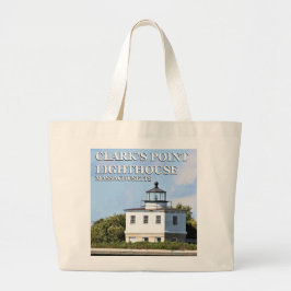 Clark Point Lighthouse, Massachusetts Tote Bag Jumbo Tygkasse