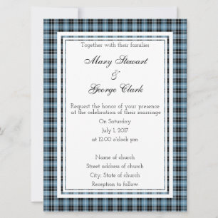 Clark Scottish Wedding-inbjudan Inbjudningar