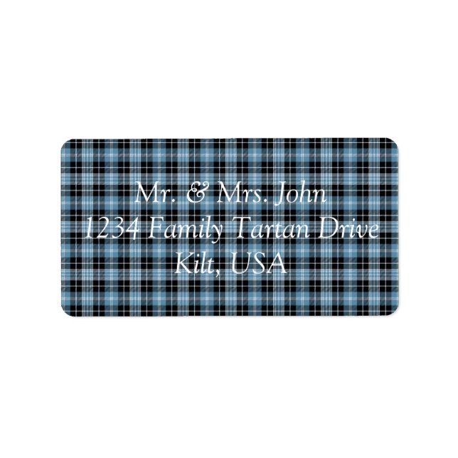Clark Tartan Label Adressetikett (Framsidan)