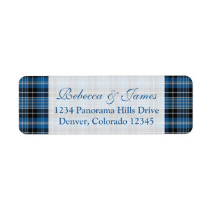 Clark Tartan-Returetiketter Returadress Etikett