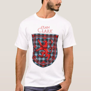 Clark Tartan Scottish Play Lejon Rampant T Shirt