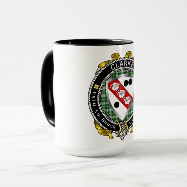 Clarke Irish Shield Badge Mugg (Framsida vänster)