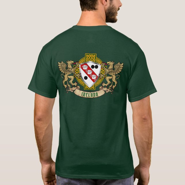 Clarke Irish Shield & Griffins Personlig T Shirt (Baksida)