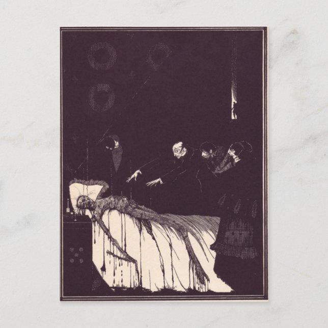 Clarke's Edgar Allan Poe Illustrations Vykort (Framsida)