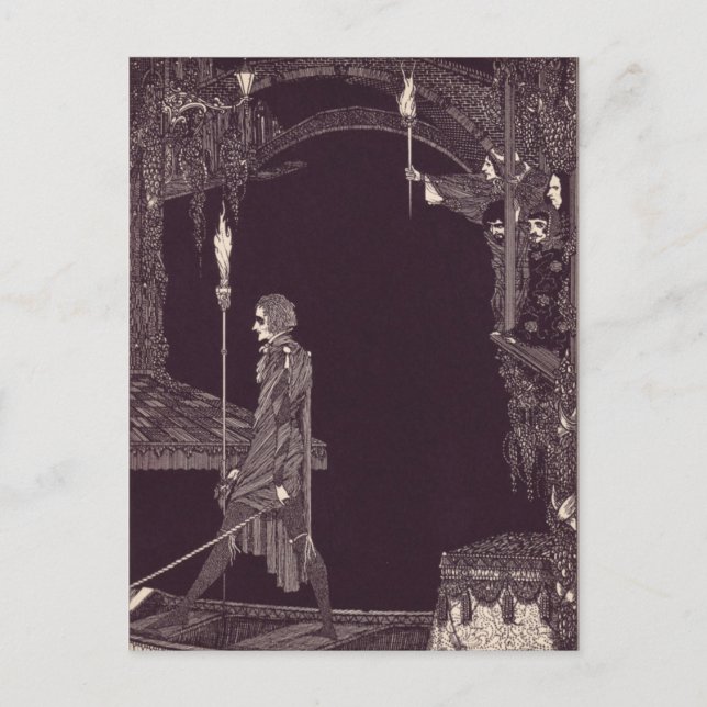 Clarke's Edgar Allan Poe Illustrations Vykort (Framsida)