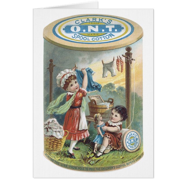 Clarks ONT Spool Cotton Hälsningskort (Framsidan)