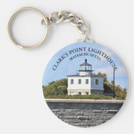 Clarks Point Lighthouse Massachusetts Nyckelring