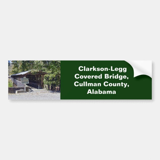 Clarkson Covered Bridge Alabama Bildekal (Framsidan)