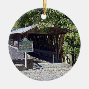 Clarkson Covered Bridge Alabama Julgransprydnad Keramik